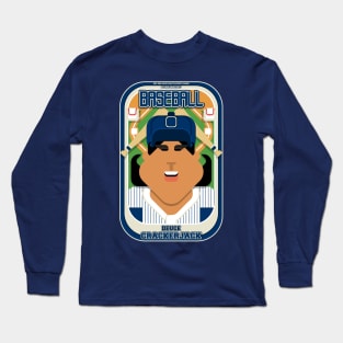 Baseball Blue Pinstripes - Deuce Crackerjack - Indie version Long Sleeve T-Shirt